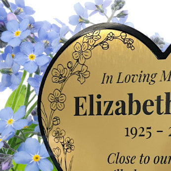 All About The Forget Me Not Flower Design On Our Memorial Plaques
