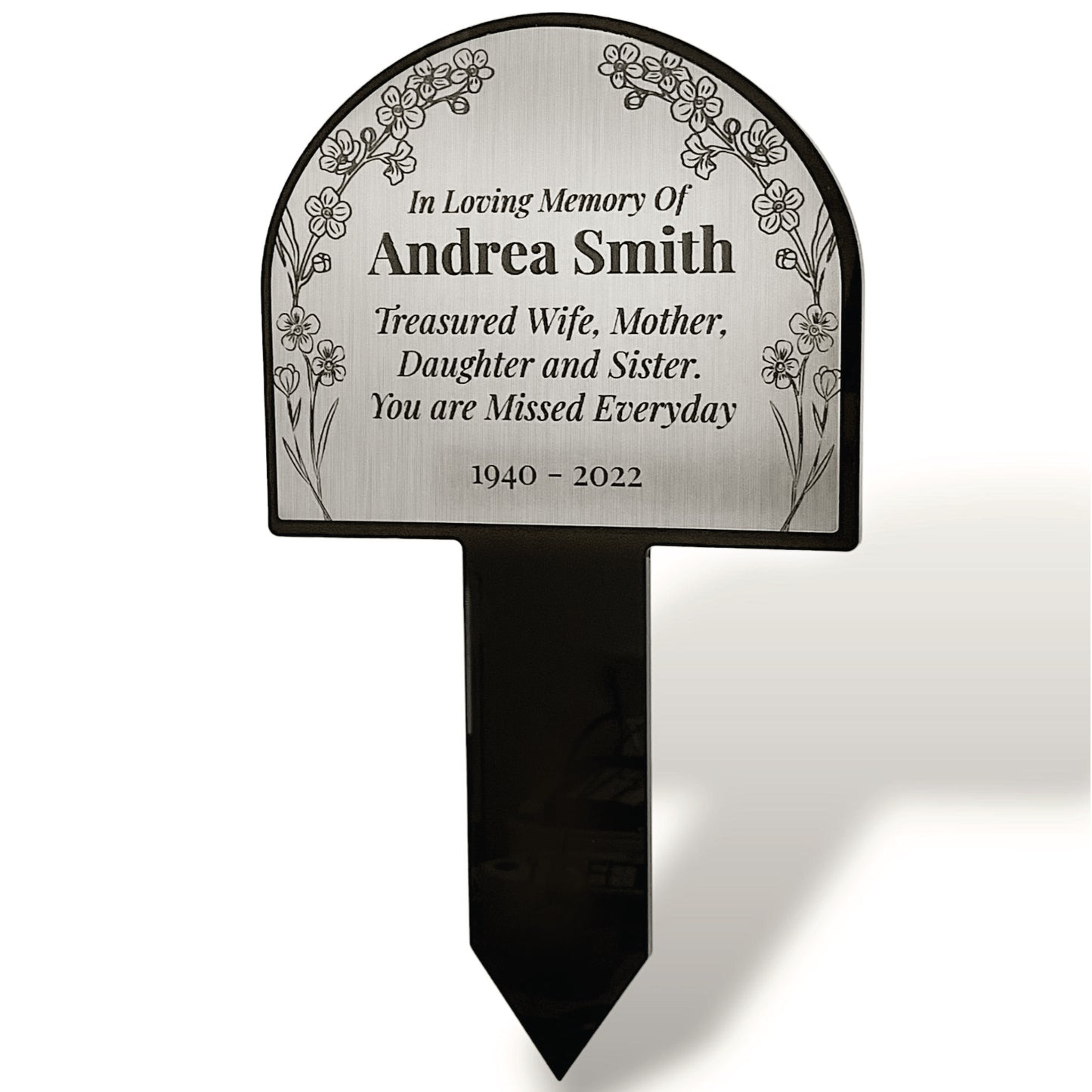 Arch Shaped Personalised Garden Memorial Stake Plaque